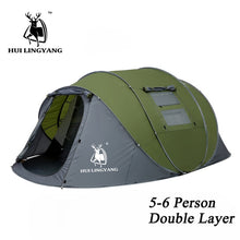 Load image into Gallery viewer, HUI LINGYANG throw tent outdoor automatic tents throwing pop up waterproof camping hiking tent waterproof large family tents